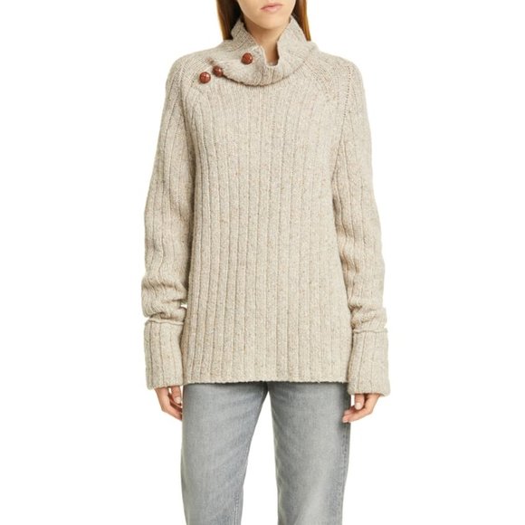 Rag Bone Klark Tneck Wool Blend Sweater 